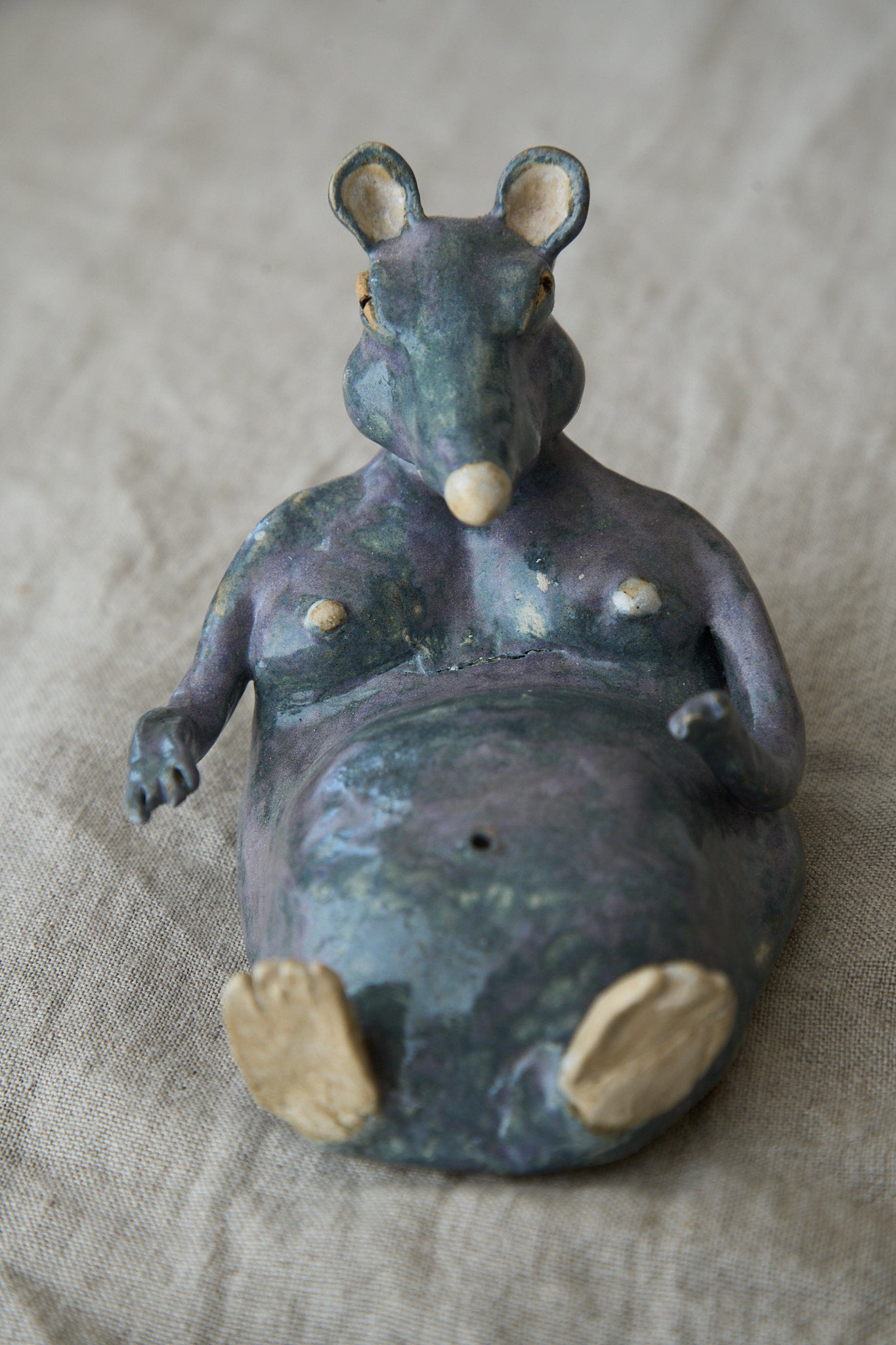 Purple Rat Incense Holder